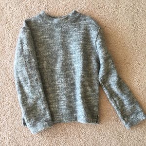 zara trafaluc fall-winter mock neck grey sweater